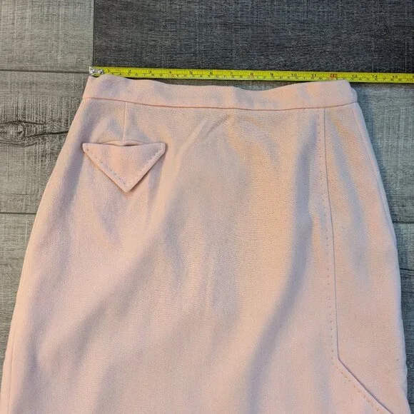 Vintage pink wool pencil skirt - Picture 2 of 5
